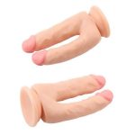 İki Uçlu Vantuzlu Realistik Çatal Dildo - Görsel 2