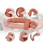 İki Uçlu Vantuzlu Yeni Nesil Realistik Çatal Dildo Penis - Görsel 4