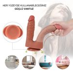 İki Uçlu Vantuzlu Yeni Nesil Realistik Çatal Dildo Penis - Görsel 5