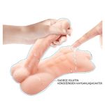 Kendinden Kayganlaştırıcılı Realistik Yarım Erkek Vücutlu Penis 19 cm - Görsel 3