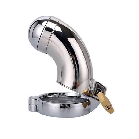 kilitli-celik-fetis-penis-kafesi-e33-47 Kilitli Çelik Fetiş Penis Kafesi - Görsel 1