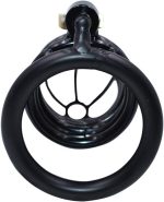 Kilitli Çelik Fetiş Penis Kafesi Siyah - Görsel 5