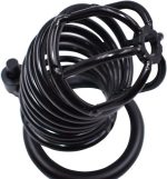 Kilitli Çelik Fetiş Penis Kafesi Siyah - Görsel 2