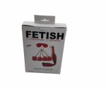 Kırmızı Fetish Fantezi Seti - 4'lü Kelepçe Kırbaç Göz Bandı - Görsel 5