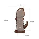 Klitoral Uyarıcılı Tırtıklı Boğumlu Penis Kılıfı - Görsel 4