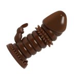 Klitoral Uyarıcılı Tırtıklı Boğumlu Penis Kılıfı - Görsel 3