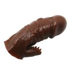 Klitoral Uyarıcılı Tırtıklı Damarlı Penis Kılıfı - Görsel 6