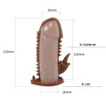 Klitoral Uyarıcılı Tırtıklı Penis Kılıfı - Görsel 3