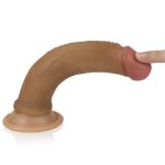 18,5 cm Yeni Nesil Teknolojik Realistik Testissiz Melez Penis Dildo - Görsel 5