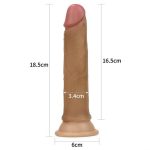 18 cm Belden Bağlamalı Çift Katmanlı Testissiz Melez Realistik Penis + Kemer + Kayganlaştırıcı Hediyeli - Görsel 3