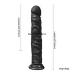 24 cm Belden Bağlamalı Realistik Testissiz Zenci Dildo Penis Set - Görsel 5