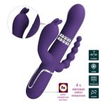 Manyetik Şarjlı Oynar Gövdeli Klitoral & Anal Uyarıcılı Teknolojik Vibratör Penis - Görsel 2