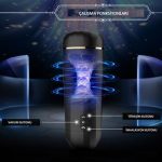 Manyetik USB Şarjlı Titreşimli Emme Ayarlı Masturbatör - Snow - Görsel 3