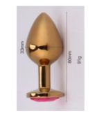 Mücevher Taşlı Gold Anal Tıkaç (Plug) - Görsel 3