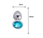 Mücevher Taşlı Küçük Boy Paslanmaz Çelik Anal Tıkaç (Plug) - Görsel 3