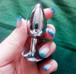 Mücevher Taşlı Küçük Boy Paslanmaz Çelik Anal Tıkaç (Plug) - Görsel 4