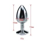 Mücevher Taşlı Küçük Boy Paslanmaz Çelik Anal Tıkaç (Plug) - Görsel 2