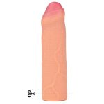 Nature Extender 4.5 cm Dolgulu Premium Ten Rengi Silikon Sünnetsiz Penis Kılıfı - Görsel 4