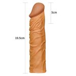 Nature Extender 5 cm Dolgulu Premium Melez Silikon Penis Kılıfı - Görsel 4