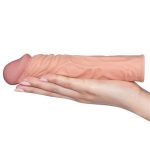 Nature Extender 5 cm Dolgulu Premium Ten Rengi Silikon Penis Kılıfı - Görsel 2