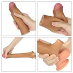 Nature Extender 5,5 cm Dolgulu Premium Melez Silikon Penis Kılıfı - Görsel 4