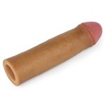 Nature Extender 5,5 cm Dolgulu Premium Melez Silikon Penis Kılıfı - Görsel 3