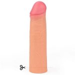 Nature Extender 5,5 cm Dolgulu Premium Ten Rengi Silikon Penis Kılıfı - Görsel 4