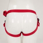 Protez Penis Metal 3 Halkalı Kırmızı Deri Kemer - Görsel 4