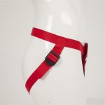 Protez Penis Metal 3 Halkalı Kırmızı Deri Kemer - Görsel 3