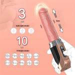 Şişirilebilir İleri Geri Hareketli USB Manyetik Şarjlı 23 cm İleri Geri Hareketli Titreşimli Dildo - Jose - Görsel 4