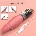 Şişirilebilir İleri Geri Hareketli USB Manyetik Şarjlı 23 cm İleri Geri Hareketli Titreşimli Dildo - Jose - Görsel 3
