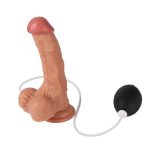 Belden Bağlamalı Su Fışkırtmalı Vantuzlu Ten Dokulu 18 cm Penis - Görsel 2