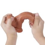 Belden Bağlamalı Su Fışkırtmalı Vantuzlu Ten Dokulu 18 cm Penis - Görsel 4