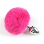 Tavşan Kuyruklu Paslanmaz Çelik Anal Tıkaç Mor - Görsel 5