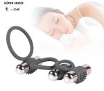 Triple Üçlü Titreşimli Silikon Penis Halkası - Görsel 3