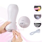 USB Şarjlı 10 Fonksiyonlu Sesli & Titreşimli Realistik Suni Vajina Mastürbatör - Görsel 5