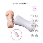 USB Şarjlı 10 Fonksiyonlu Sesli & Titreşimli Realistik Suni Vajina Mastürbatör - Görsel 3