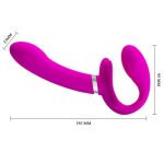 USb Şarjlı Çift Taraflı Strapon Teknolojik G-Spot Vajinal Vibratör - Görsel 5