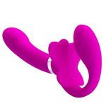 USb Şarjlı Çift Taraflı Strapon Teknolojik G-Spot Vajinal Vibratör - Görsel 2