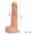 20 cm Belden Bağlamalı Titreşimli Realistik Dildo Penis Set - Görsel 14