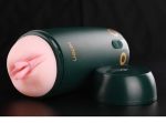 USB Şarjlı İleri Geri Hareketli Titreşimli Emme Vakum Ayarlı Sesli Masturbatör - Leten Green Bird - Görsel 3