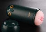 USB Şarjlı İleri Geri Hareketli Titreşimli Emme Vakum Ayarlı Sesli Masturbatör - Leten Green Bird - Görsel 4
