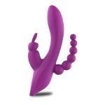 USB Şarjlı Klitoral & Anal Uyarıcılı Teknolojik Vibratör - Mor - Görsel 3