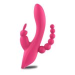 USB Şarjlı Klitoral & Anal Uyarıcılı Teknolojik Vibratör - Pembe - Görsel 2