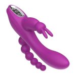 USB Şarjlı Klitoral & Anal Uyarıcılı Teknolojik Vibratör - Mor - Görsel 2