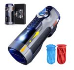 USB Şarjlı Sesli Isıtmalı İleri Geri Hareketli Titreşimli Emme Vakum Ayarlı Masturbatör - Leten Future 708 - Görsel 4