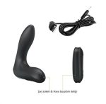 USB Şarjlı Uzaktan Kumandalı 12 Modlu Şişirilebilir Titreşimli Prostat Vibratör ve Anal Plug Siyah - Görsel 5