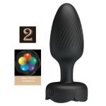 USB'den Manyetik Şarjlı 10 Farklı Titreşimli 5 Led Işıklı Silikon Anal Plug - Varian - Görsel 2