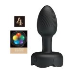 USB'den Manyetik Şarjlı 10 Farklı Titreşimli 5 Led Işıklı Silikon Anal Plug - Olman - Görsel 2