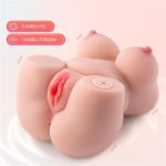 USB'den Manyetik Şarjlı Titreşim Fonksiyonlu Realistik Yarım Vücut - Ejleen Pussy - Görsel 4